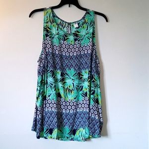 Old Navy xl navy/ green top